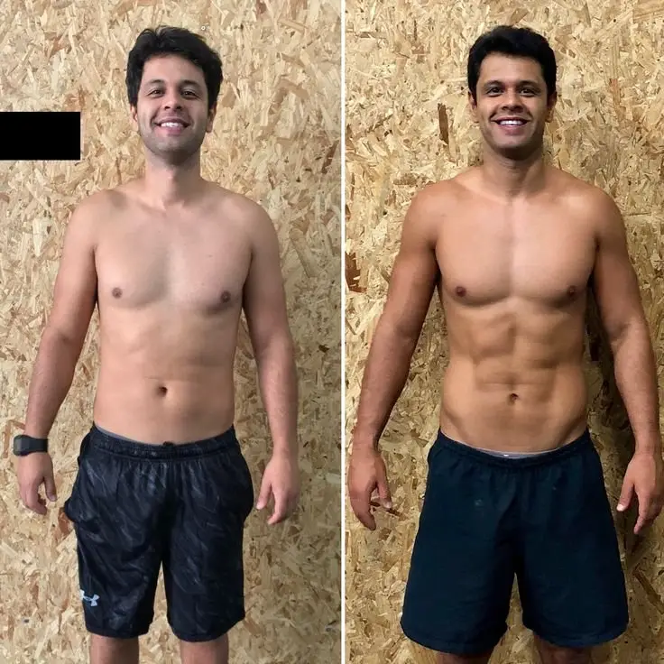 Before and after result from the 21-day training method
